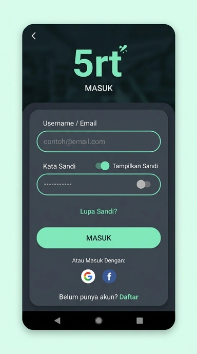 Masuk Akun 5rt untuk Pengguna Android
