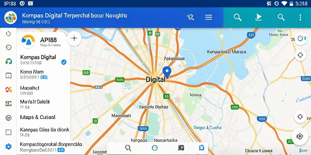 Tampilan utama API88 dengan fungsi kompas digital yang intuitif.