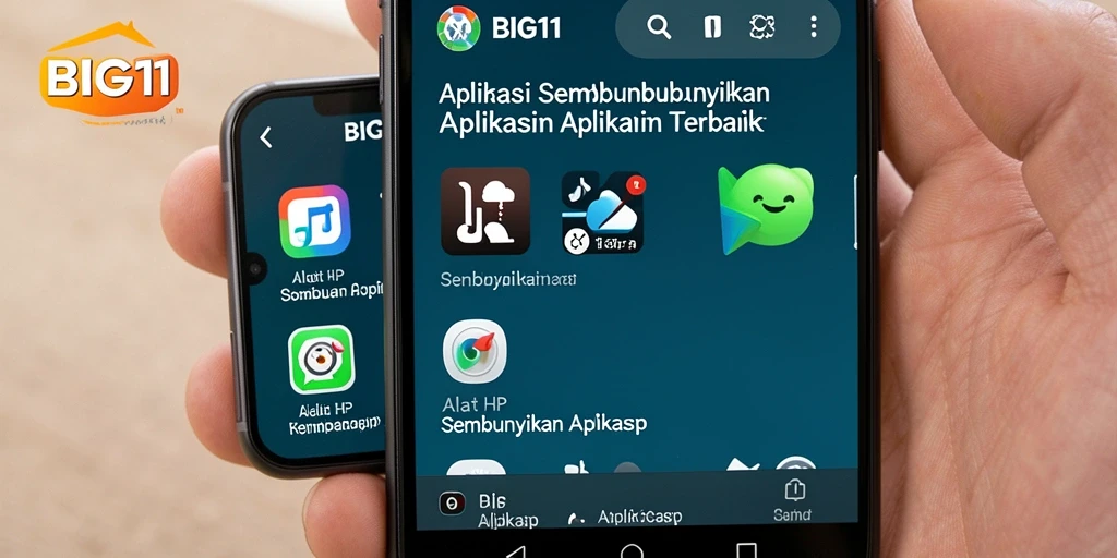 Antarmuka aplikasi BIG11 yang intuitif dan fungsional untuk menyembunyikan aplikasi.