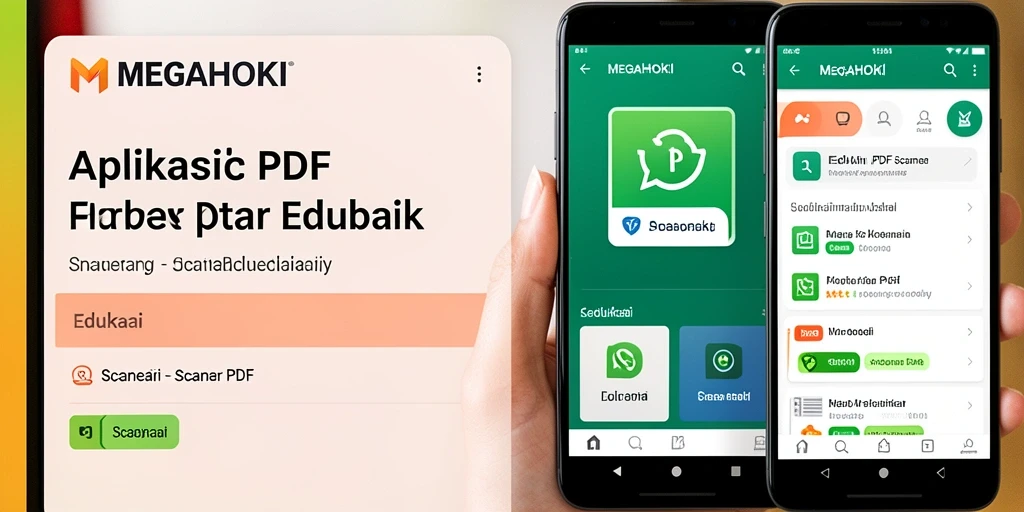 Tampilan antarmuka MEGAHOKI saat memindai dokumen PDF.