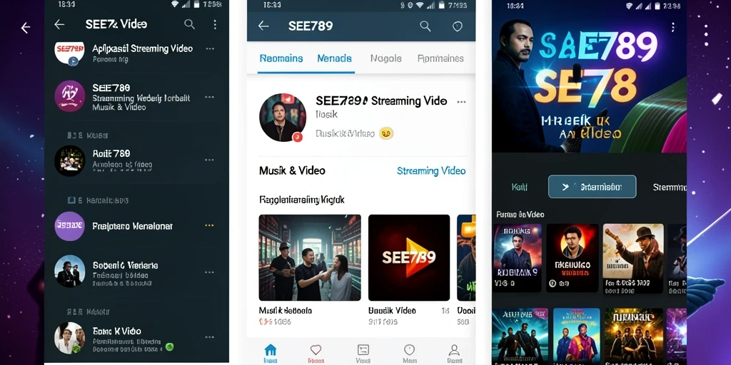 Tampilan antarmuka aplikasi SEE789 yang menarik dan intuitif.