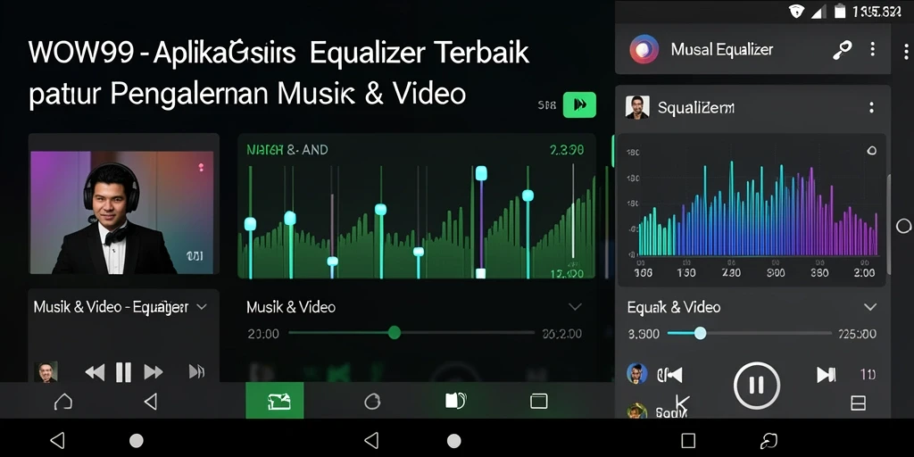 Antarmuka WOW99 menampilkan kontrol equalizer yang mudah digunakan.